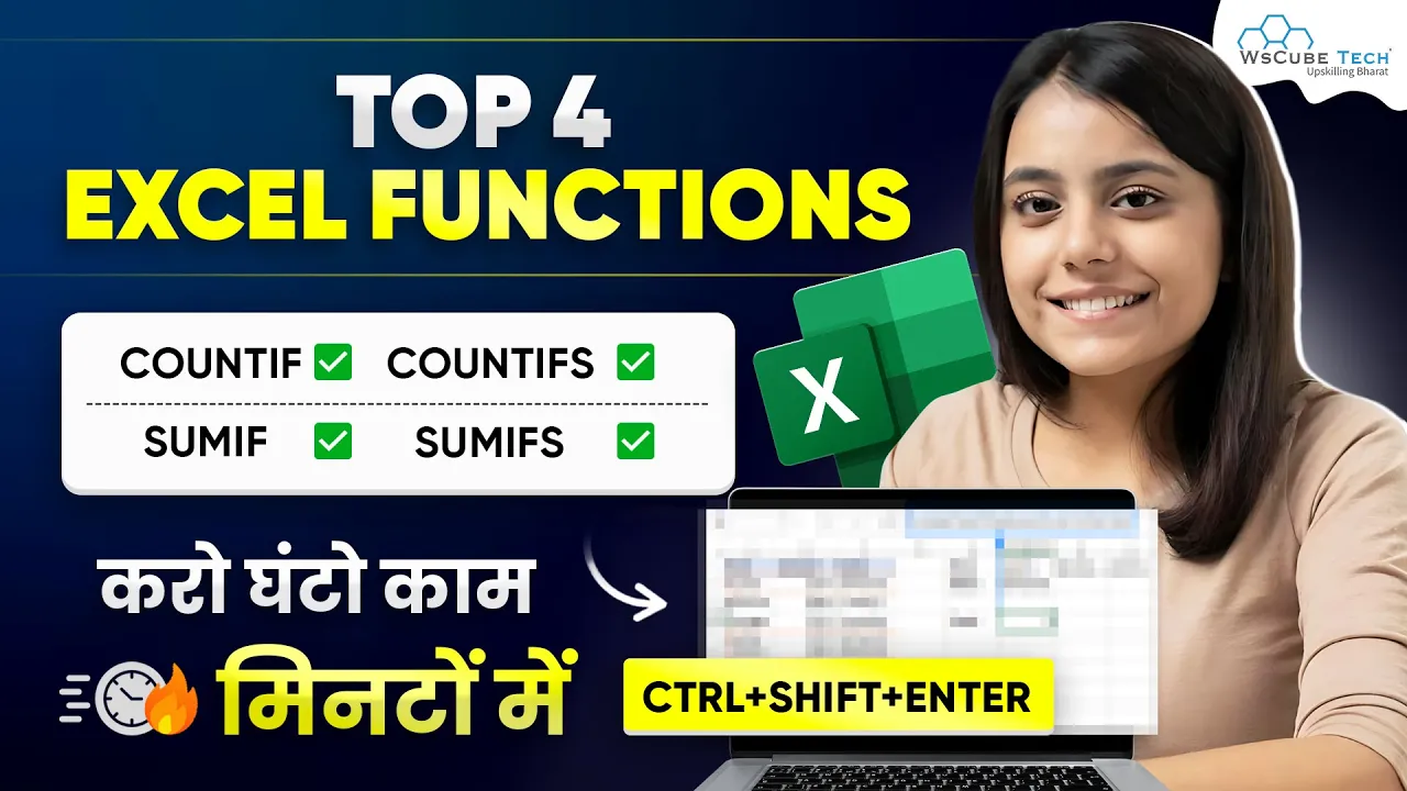 Top 4 Excel Functions: Mastering COUNTIF, COUNTIFS, SUMIF, and SUMIFS 💻